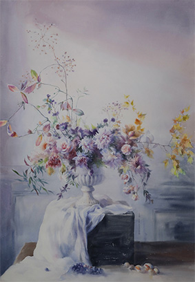 14. Flower's Whisper No.9, 2021, 纸面水彩, 114 x 78 cm (Demo)