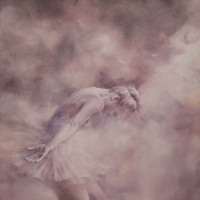 7. Memory of Ballet No.4, 2022, 纸面水彩, 75 x 55 cm (Demo)