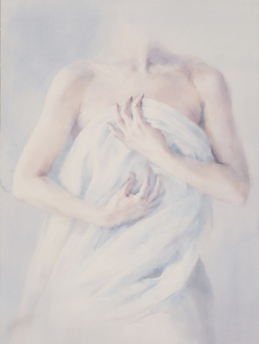 RICHARD CHAO, 白, 纸面水彩，75 x 55 cm (Demo)